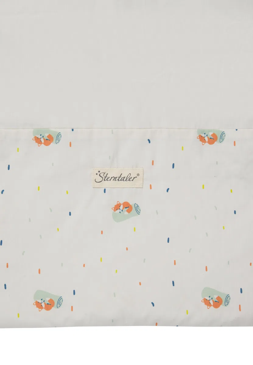 Sterntaler Schlafsack 100cm Fuchs Filou - aus Polycotton mit Hydrocool-Futter - wattiert - Zwei-Wege-Reißverschluss & Kabelöffnung - 1,50 TOG - Unisex Baby & Kleinkind, lichtgrau