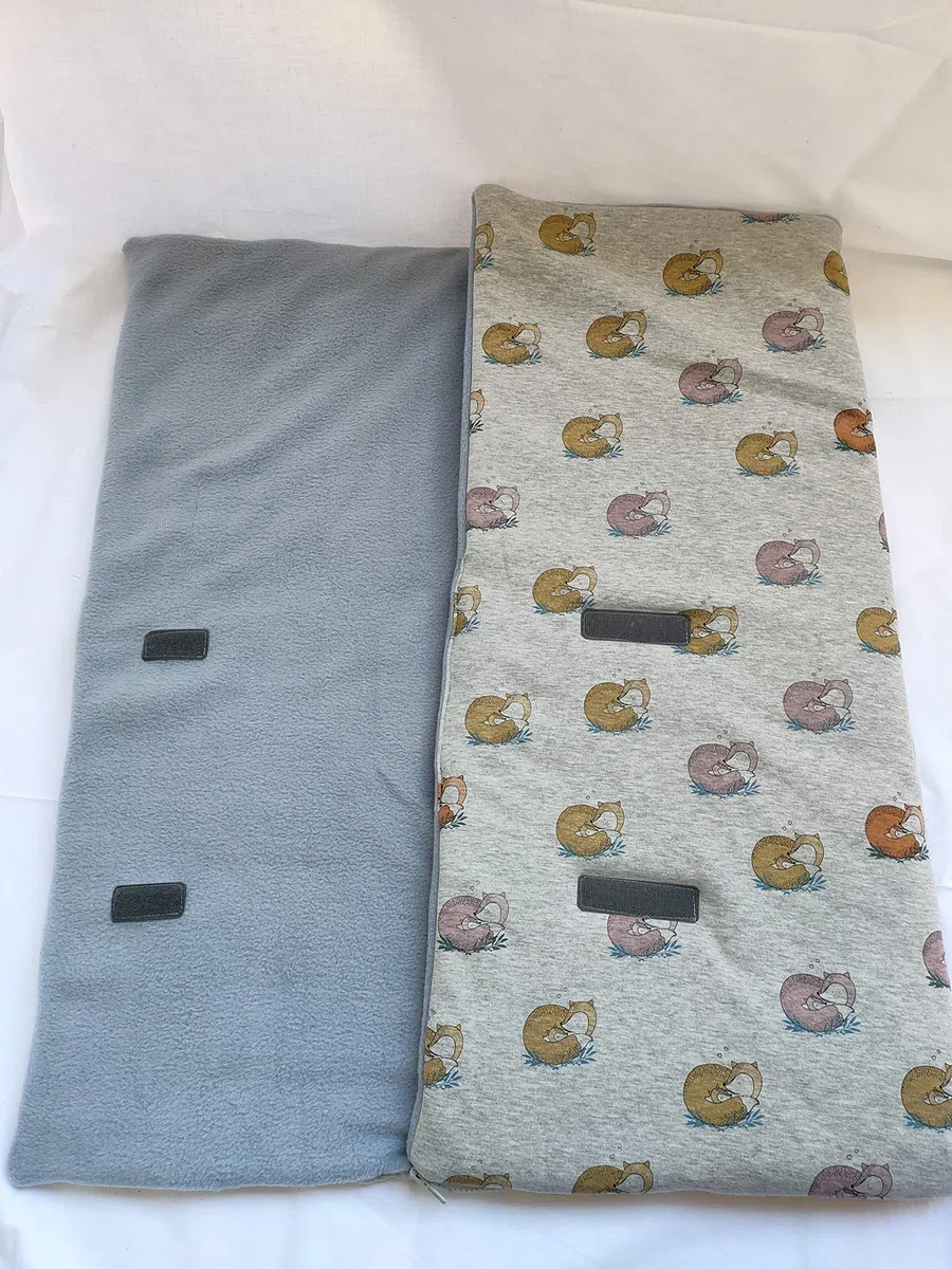 MOON-BEBE Universal-Schlafsack aus Baumwolle für Kinderwagen und Babywanne (Grau)