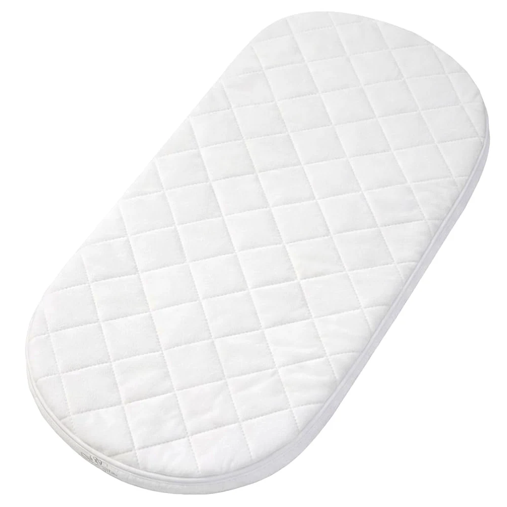 Matratze, Mikrofaser, hypoallergen, 74 x 30 x 4 cm, oval, Babyprodukt