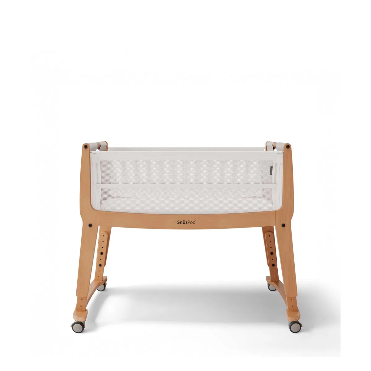 Snuz Pod Studio Next to Me Krippe – tragbares, leichtes Babybett mit Reißverschluss an der Wand, 3D atmungsaktive Matratze und 6 Höheneinstellungen – ideales Heim- und Reisebett mit Rollen, Stockholm