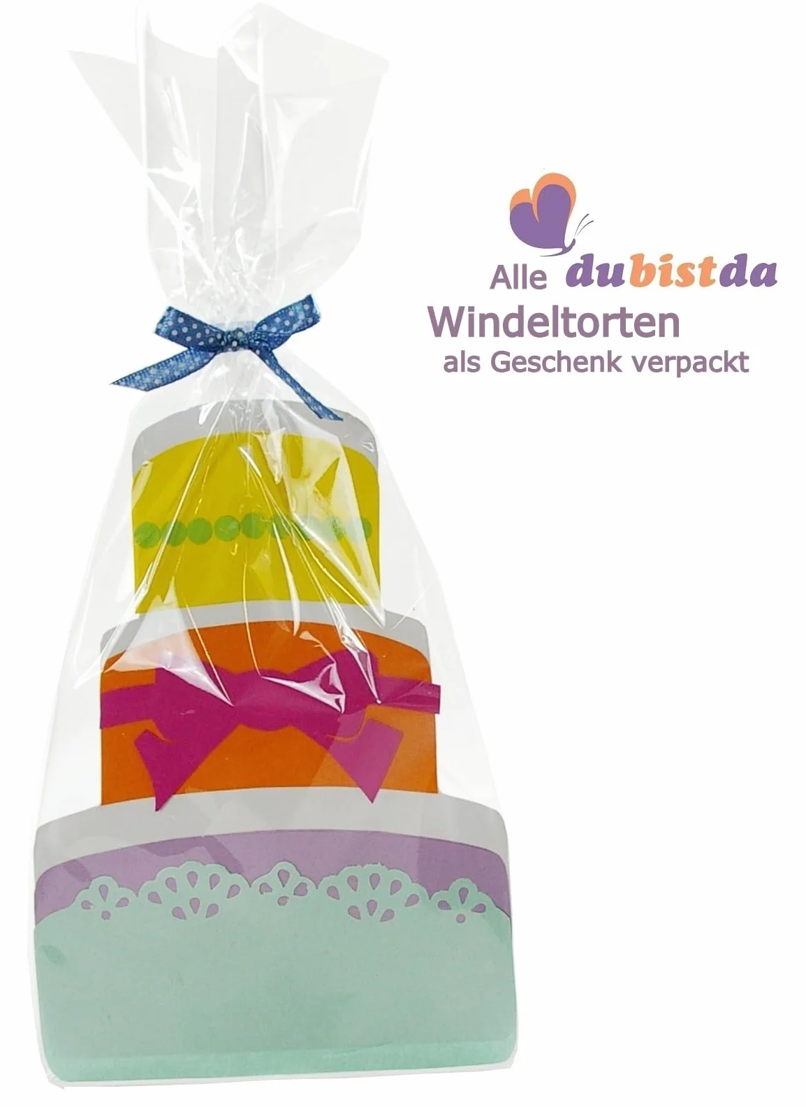 Baby Blumentopf | Windeln, Babytextilien und Rosendeko - Baby Blumenstrauß | Geschenk zur Babyparty Babyshower & Geburt (blau)