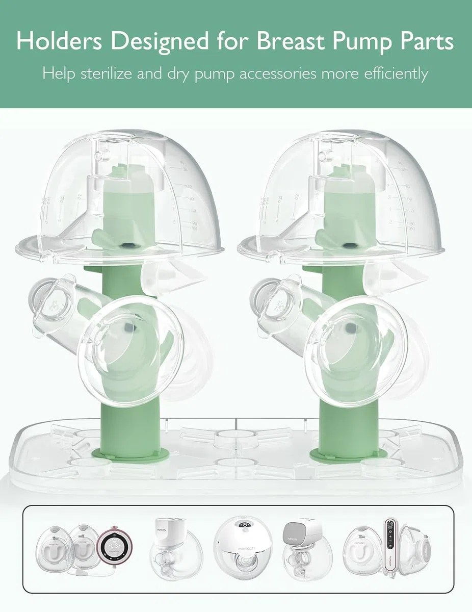 Momcozy 3-lagiger großer Flaschen-Sterilisator und Trockner, schnell sterilisieren und trocknen, Universal-Flaschen-Sterilisator für alle Flaschen und Milchpumpen-Zubehör, Touchscreen und