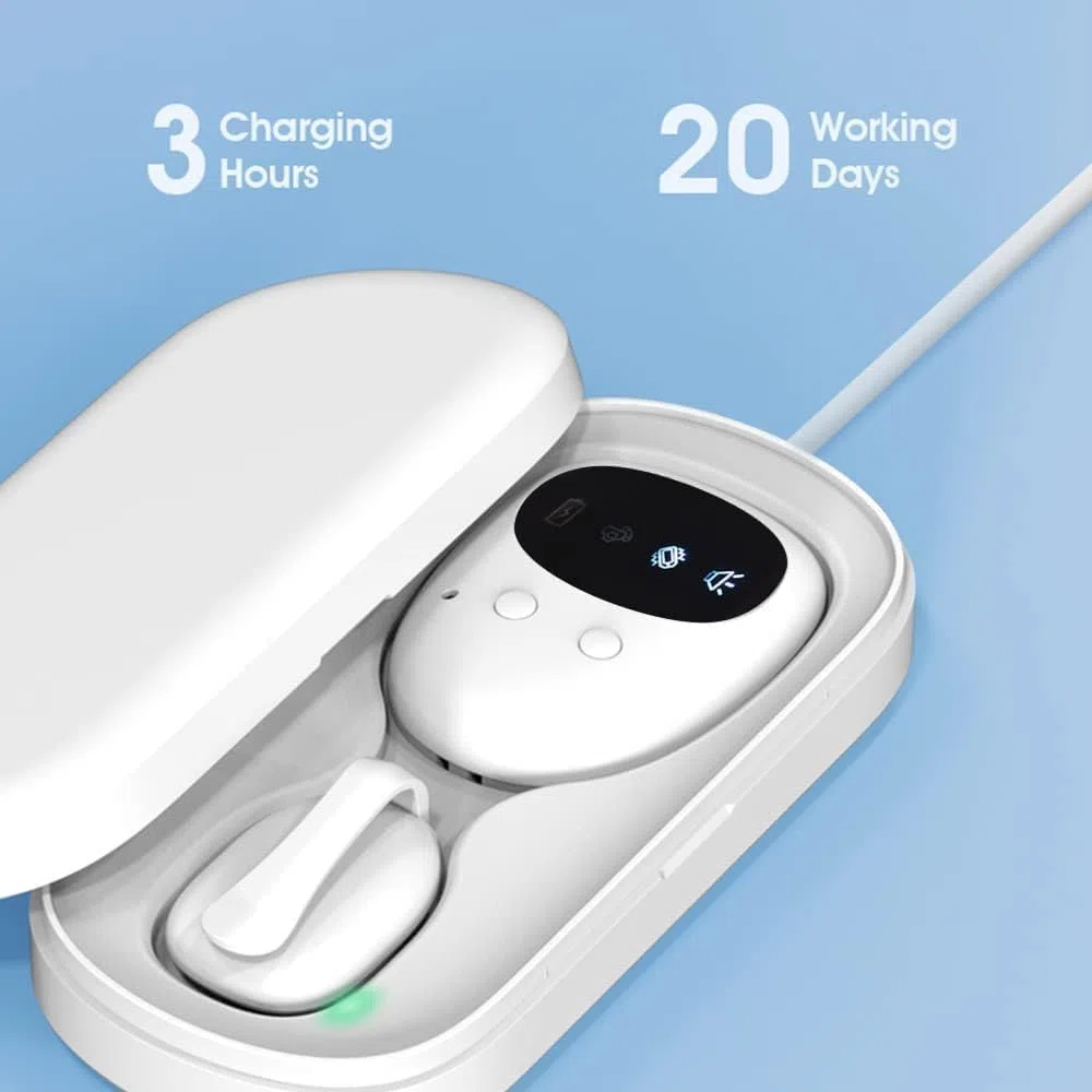 Bed Wetting Alarm Drahtloser Bettnässigkeitsalarm für Kinder - USB - aufladbar, 3 Modi, weißer Design für ein stressfreies Toilettentraining