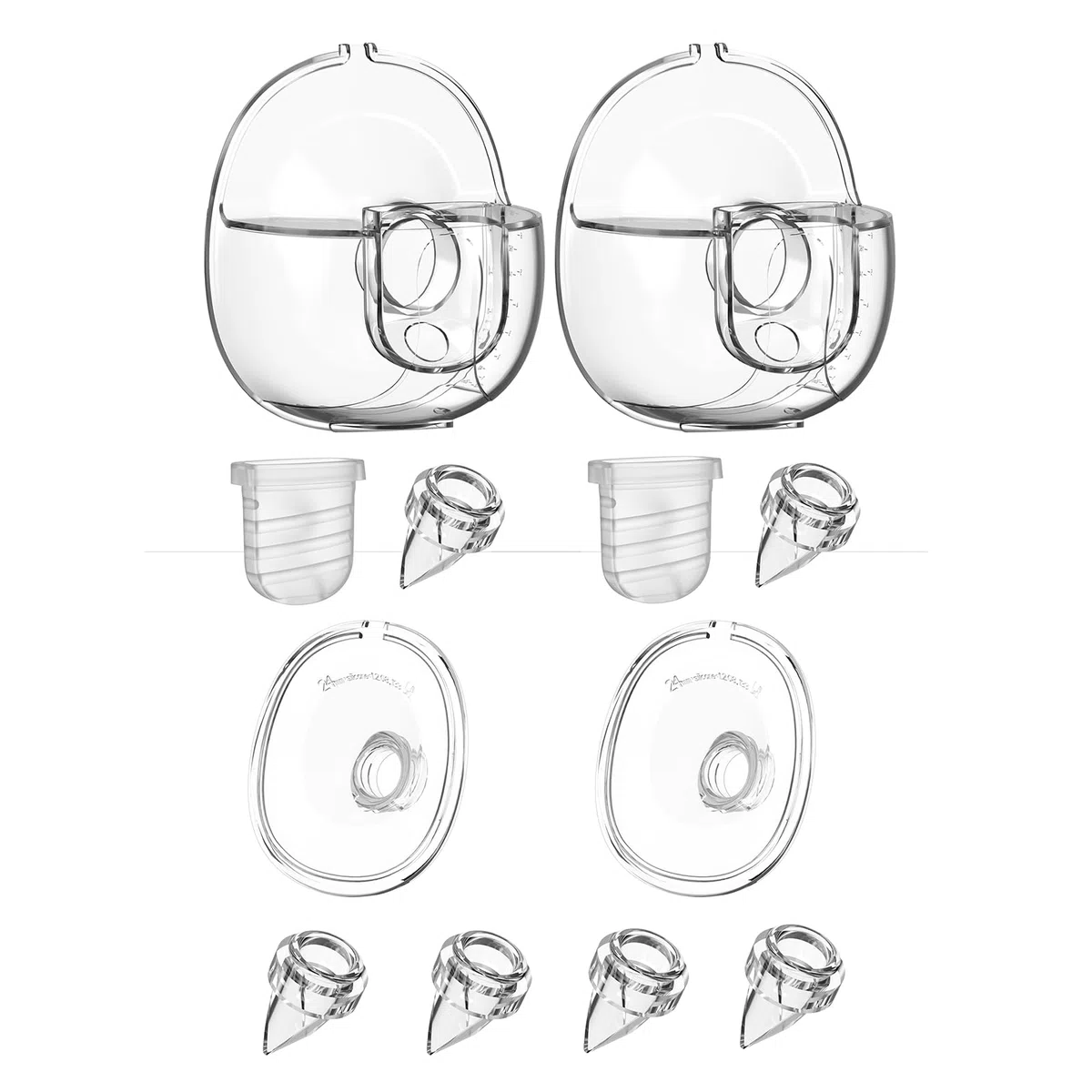 Milchpumpe Ersatzteile Flansch Schild 24mm Duckbill Ventil Silikon Membran Milchauffangschalen Die Pumpset General Gesamter Zubehör Tragbar Kompatibel mit Lansinoh NCVI Nuliie S32, 2-Pakete 12-Stücke