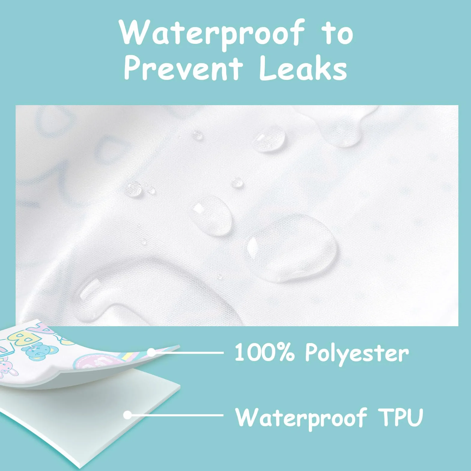 LittleForBig Waschbarer Verstellbarer Wiederverwendbarer Wasserdichter Stoffwindel Überhose Bezug für Erwachsene - Baby Parade Blau M