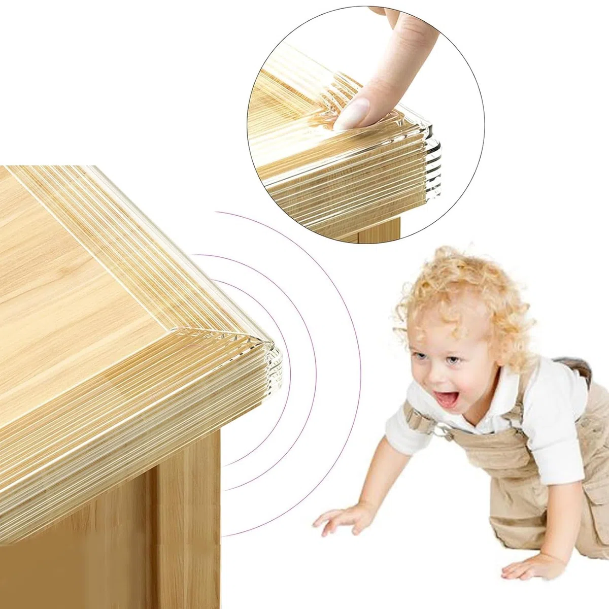 Generisch Kantenschutz 2m, transparenter PVC Eckenschutz für Tische, ideal für Zuhause und Kinderzimmer, schützt vor Stößen und Verletzungen