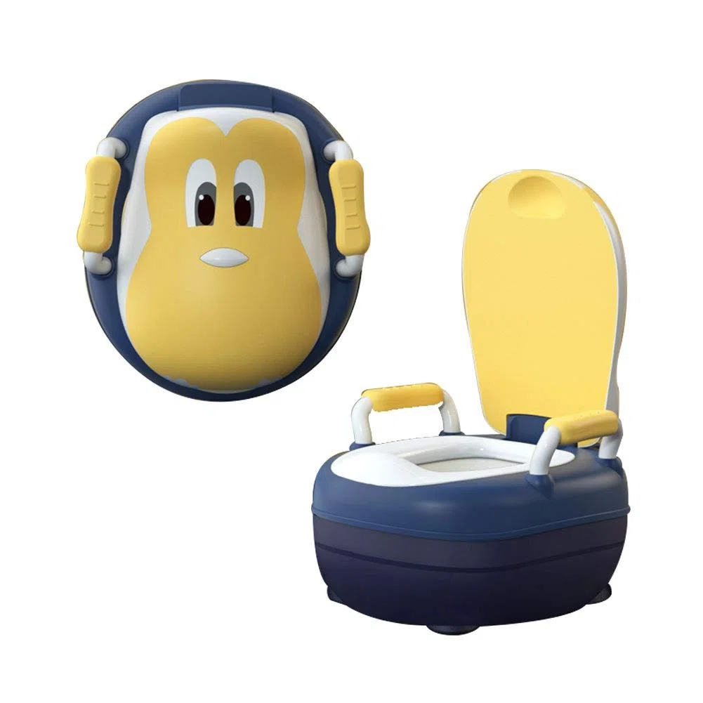 Kinder-Toilette Potty Training Stuhl-Sitz Kind Sauberkeitserziehung Sitz for Jungen Und Mädchen Tier Potty Töpfchen Stuhl (Color : Yellow Blue, Size : Hard advances)
