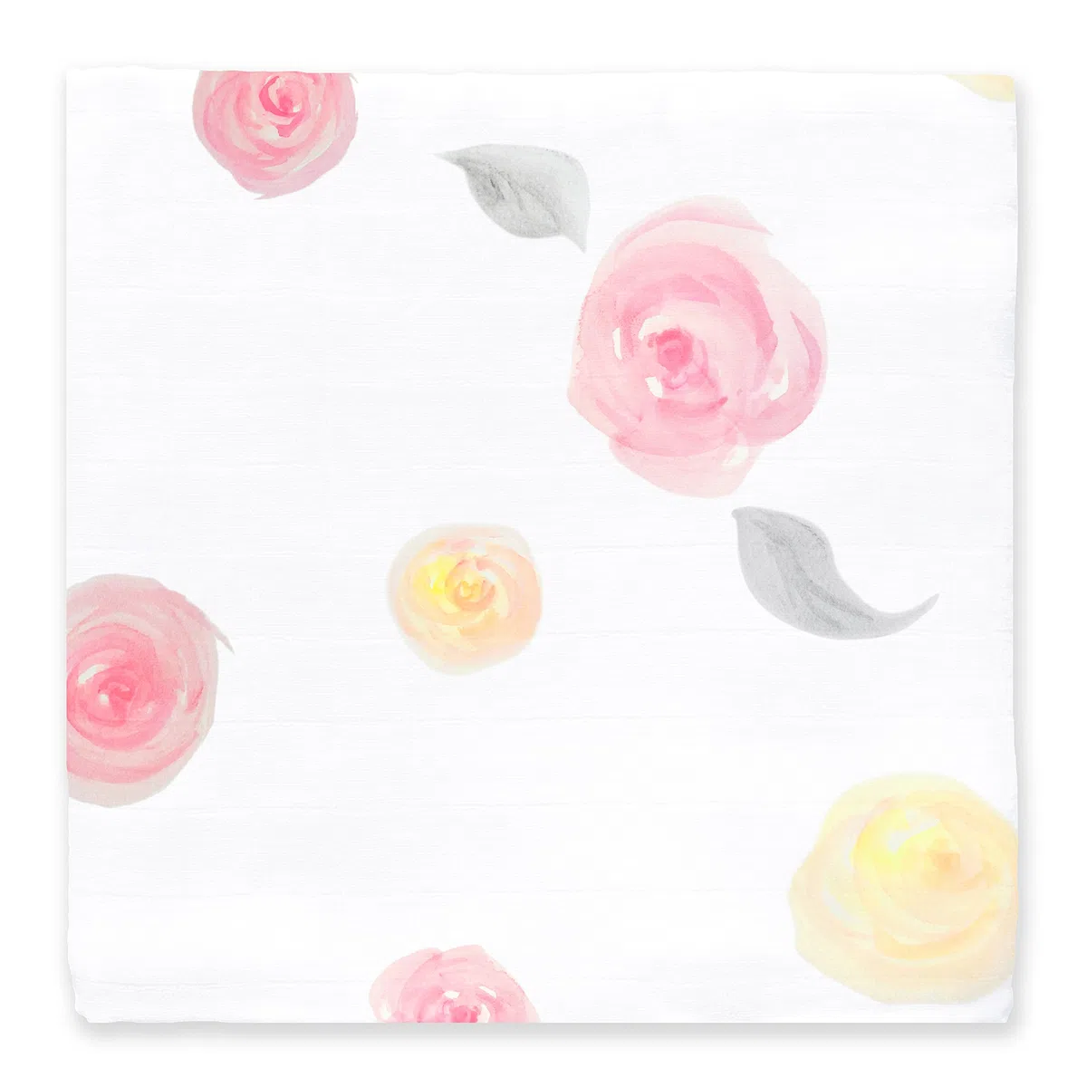 Amazing Baby von SwaddleDesigns, Tolles Pucktuch aus Baumwoll-Musselin, Wasserfarbenen Rosen, Rosa, 116 x 116 cm