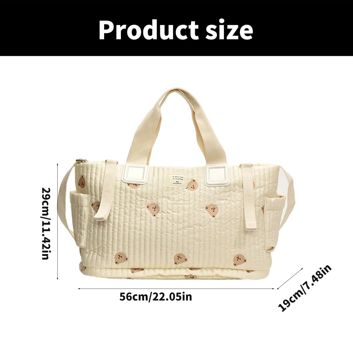 Stilvolle und praktische Handtasche, Windel Organizer Tasche Organisieren von Baby Utensilien bei Ausflügen oder Kurztrips, multifunktionales Fach
