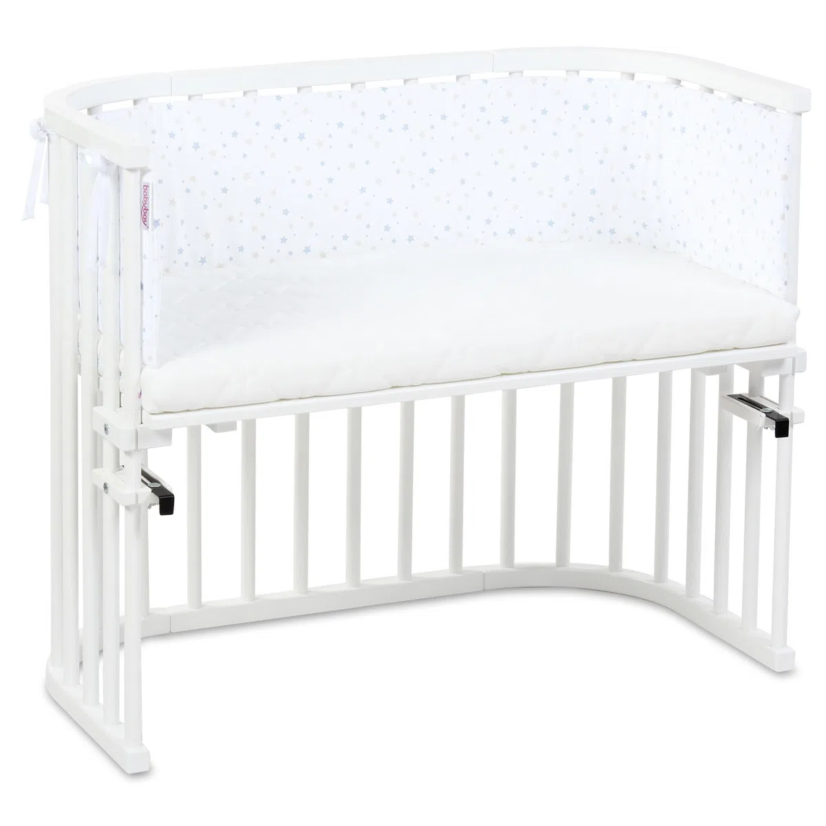 babybay Nestchen Piqué passend für Modell Boxspring XXL, weiß Sternemix sand/azurblau