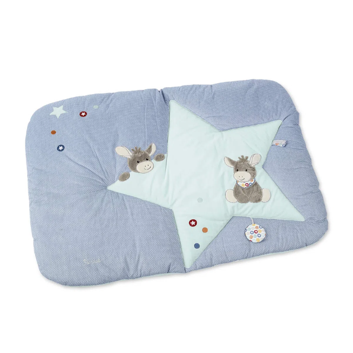 Sterntaler Krabbeldecke Esel Emmi, Alter: ab 0 Monate, Größe: 130 x 95 cm, Hellblau/Mehrfarbig