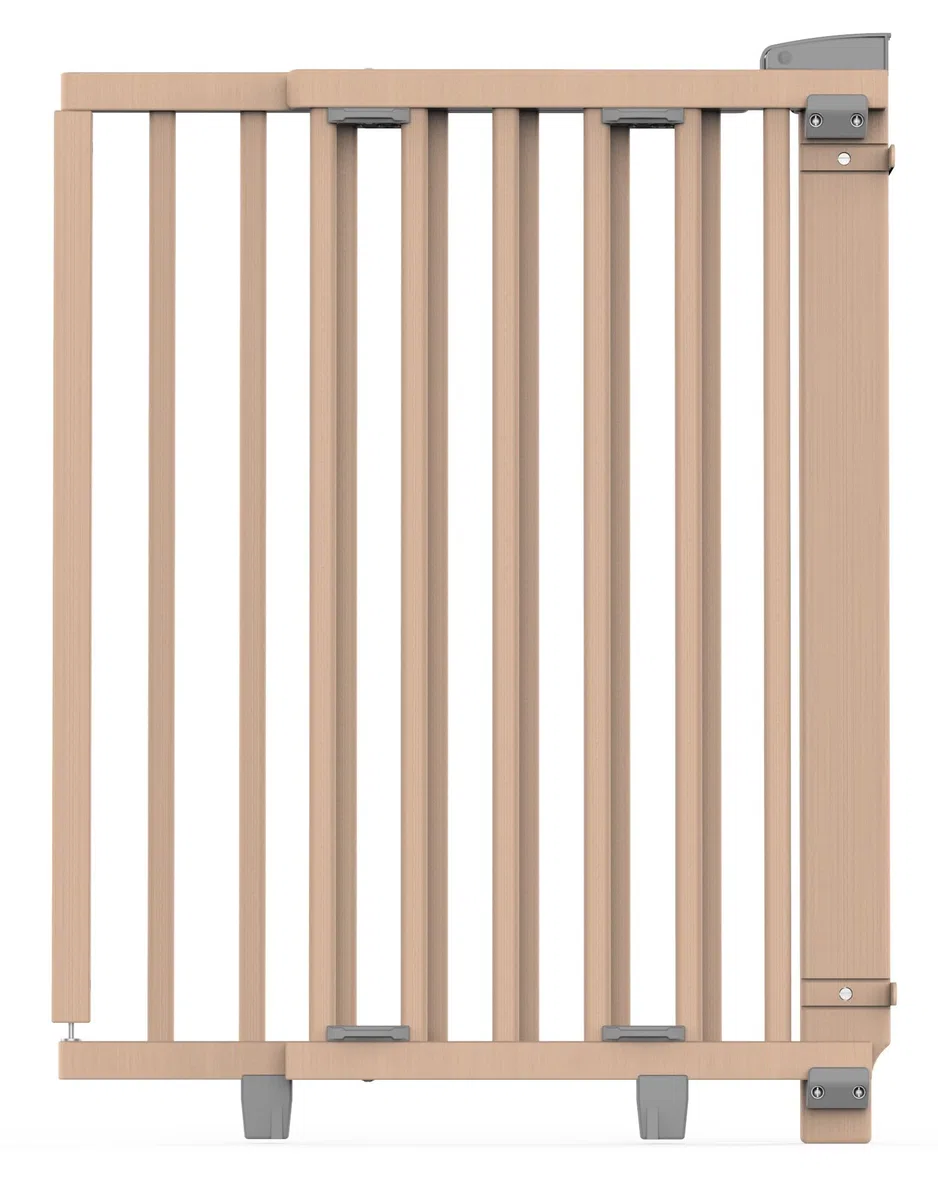 Geuther TÜV/GS zertifiziertes Türschutzgitter 58-133 cm | Treppenschutzgitter zum Bohren | Extra Hoch: 83 cm | Stufenlos einstellbar | Ohne Stolperfalle 2732