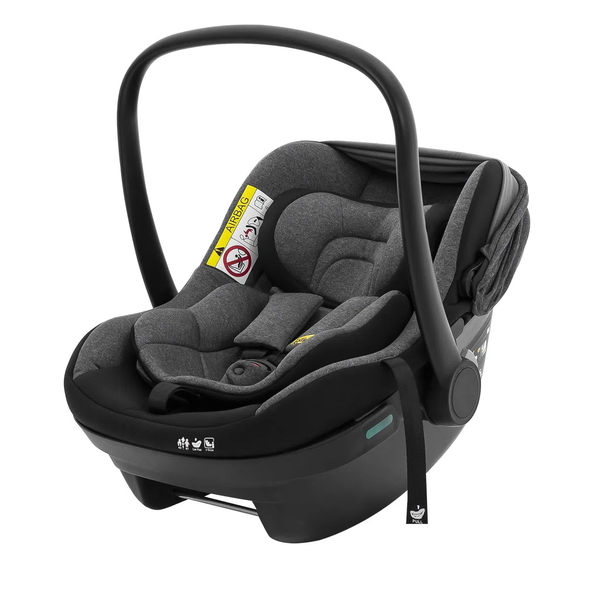 Jovikids Babyschale, Stufenlos verstellbare Liegeposition, Gruppe 0/0+ (40-87 cm) Baby Autositz mit Sonnendach, 3-Punkt-Sicherheitsgurt Seitenschutz (Babyschale Only)