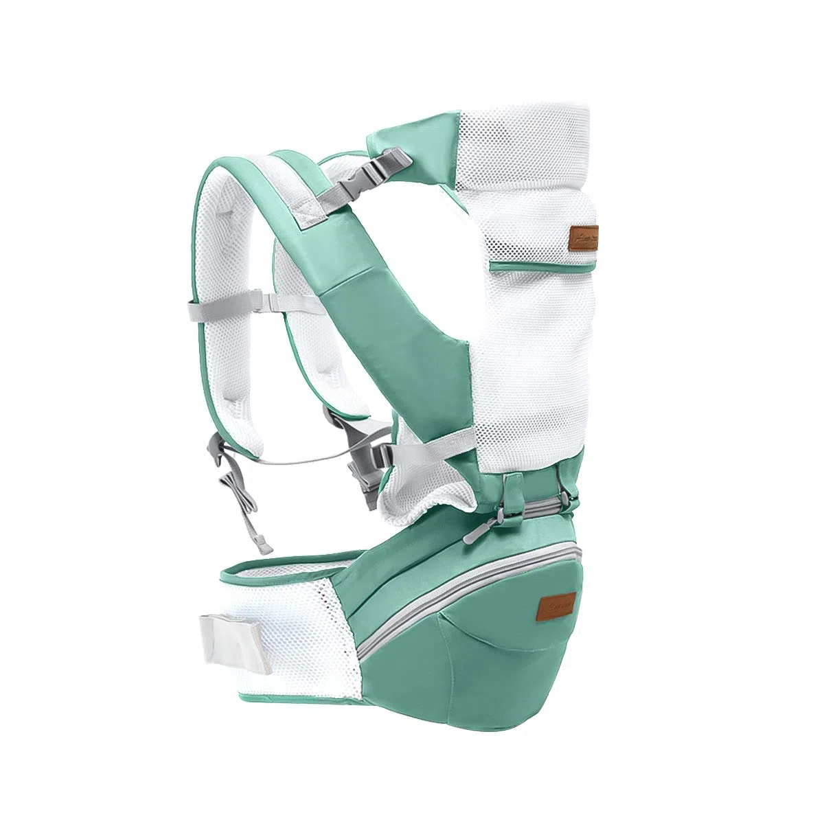 SONARIN 3 in 1 Multifunktions Hipseat Baby Carrier,Babytrage,Ergonomisch,100% Baumwolle, Breathable Mesh Backing,Easy Mom(Grün)