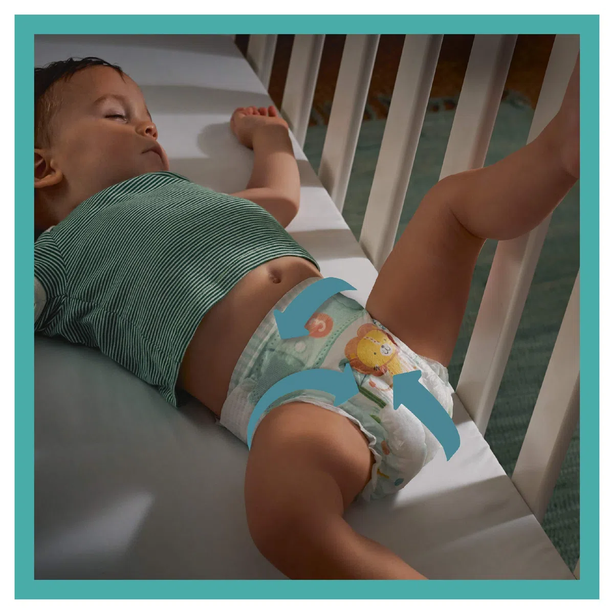 Pampers (Alte Version), Baby Windeln Größe 4 (9-14kg) Windeln, 180 Stück, Monatliche Verpackung, Durchlaufschutz Ganztägig
