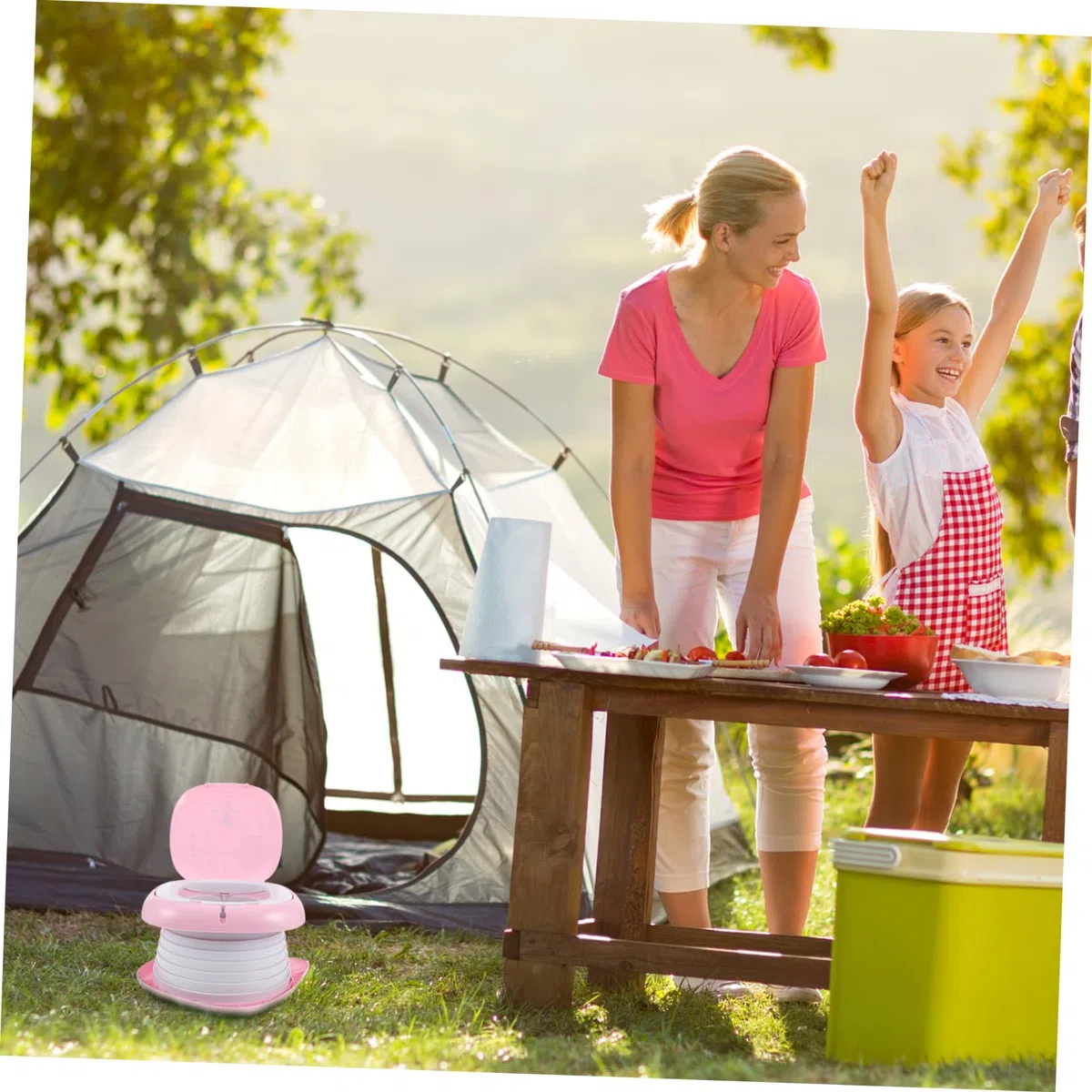 LIFKOME Faltbarer Toilettensitz für Kleinkinder Tragbarer Töpfchen Trainer für Jungen und Mädchen für Unterwegs und Beim Camping Auslaufsicheres Design