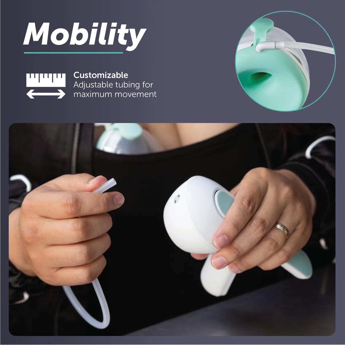 Elvie Wave, tragbare manuelle Milchpumpe – freihändige Handpumpe in der Brille, ergonomischer Griff, 2-Modi-Stimulation und Ausdruck, Spritzschutz, kein Aufladen erforderlich, tragbare Stillutensilien
