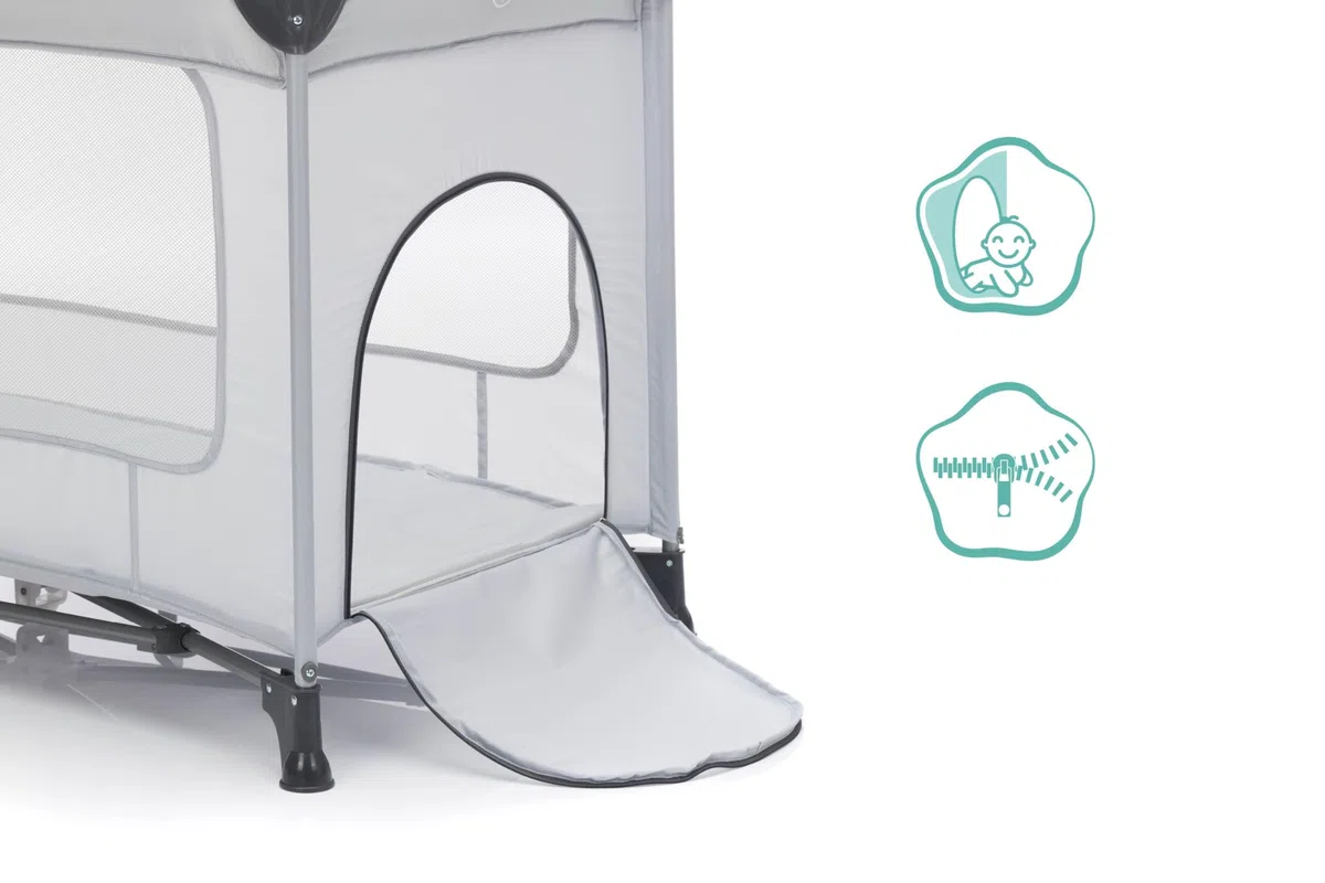 Fillikid Baby Reisebett 60x120cm Nizza Exklusiv | Von Geburt bis 25 Monate (15kg), inkl. Transporttasche & Matratze, kompakte Maße