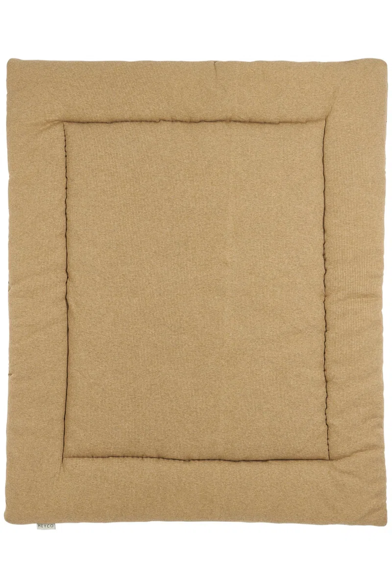 Meyco Laufgittereinlage Rib Mini Spot, Krabbelmatte Baby (80 x 100 cm, Babyzubehör, Spielmatte für Laufstall, hochwertige Babydecke), Toffee Melange