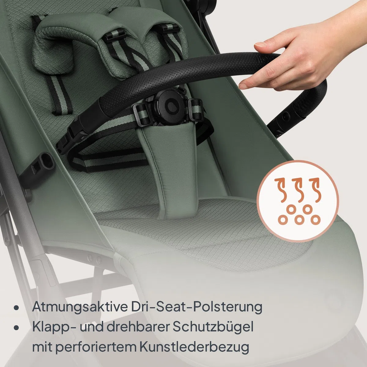 Lionelo Sia Reisebuggy ultraleicht & ultrakompakt faltbar, 5,9 kg, bis 22 kg, 6 Monaten bis 4 Jahre, Liegeposition, Federung, UPF50+ Verdeck, Moskitonetz, Einkaufskorb 3 kg, Becherhalter, Tragegurt