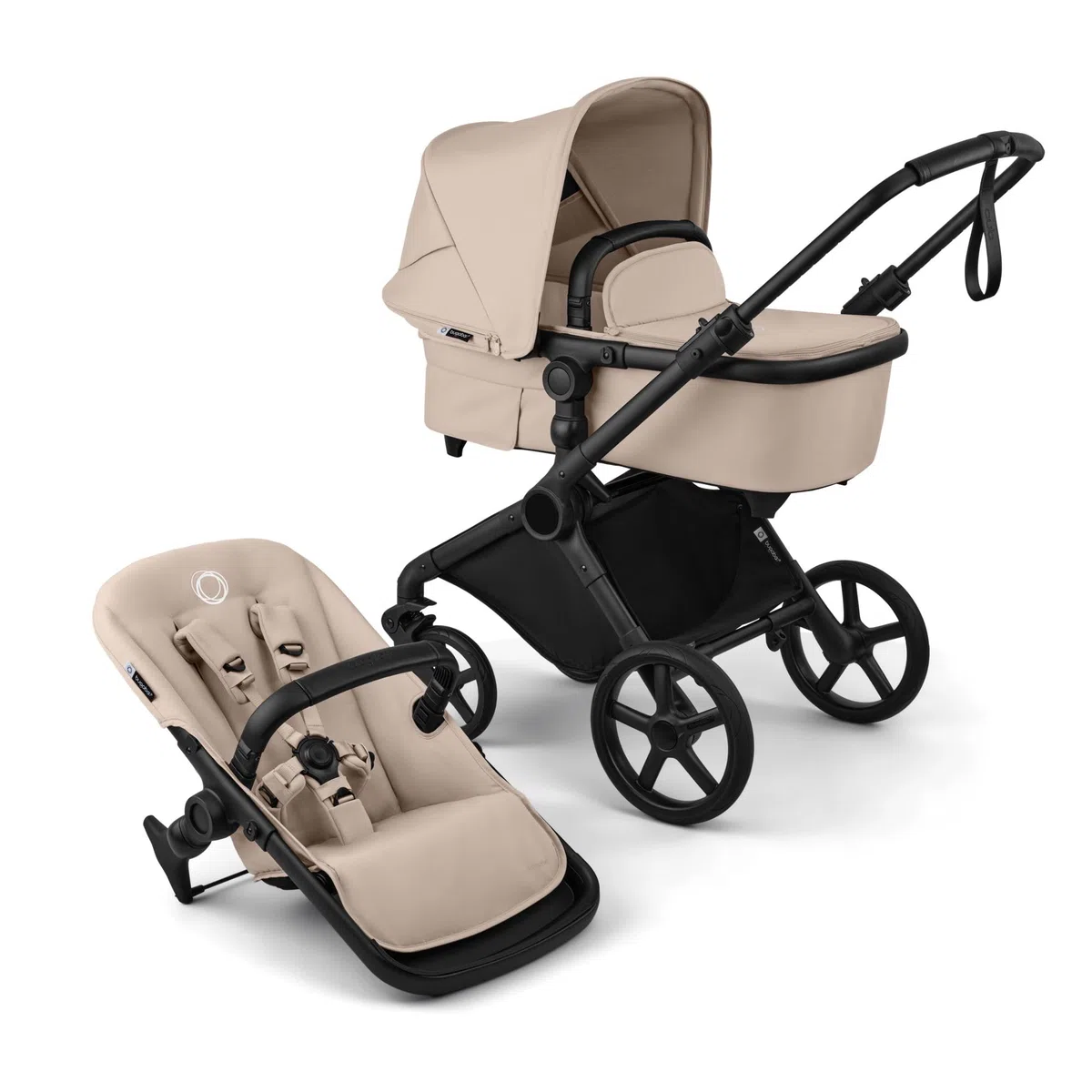 Bugaboo Cub All-Terrain Kinderwagen für Neugeborene und Kleinkinder | Sanfte Fahrt dank Vollfederung, Leicht 10,7 Kg, Verstellbarer und Wendbarer Sitz & Großer Untzergestellkorb, Desert Taupe