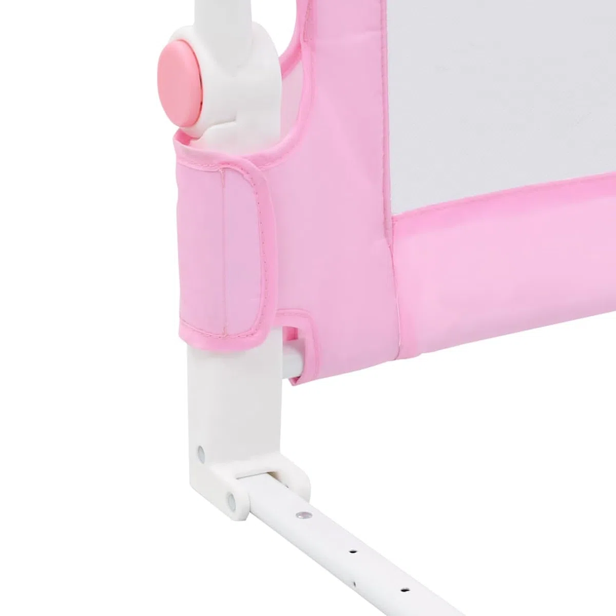 Gecheer Kleinkind-Bettschutzgitter Rosa 180x42 cm, Polyester, klappbar, waschbares Netzgewebe, Metallschlauch, Matratzen 10-20 cm, für Kinder 18 Monate bis 5 Jahre