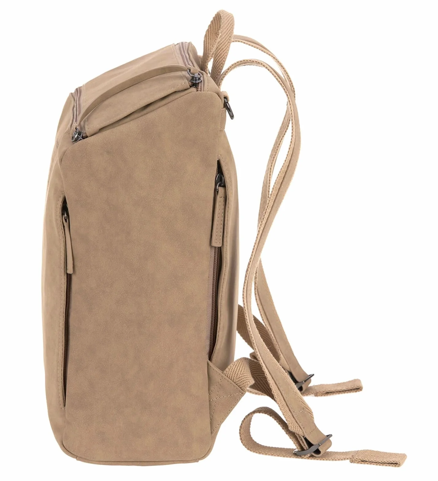 LÄSSIG Baby Wickelrucksack Wickeltasche veganes Leder Tender Backpack camel 1 Stück