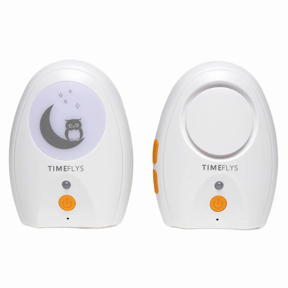 TimeFlys Audio Babyphone Paladin Upgrade Version Tragbar Wiederaufladbar Extra Lange Reichweite Bis zu 2000 Fuß Nachtlicht Kristallklarer Klang Camping