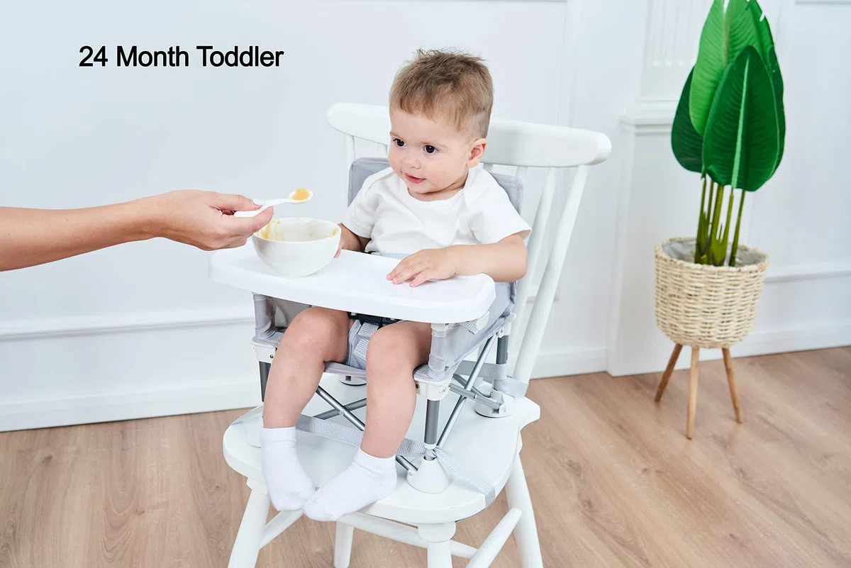 PandaEar Babystuhl Sitzerhöhung Tragbarer Klappbarer Booster Hochstuhl mit Riemen für Innen Außen Camping Strand