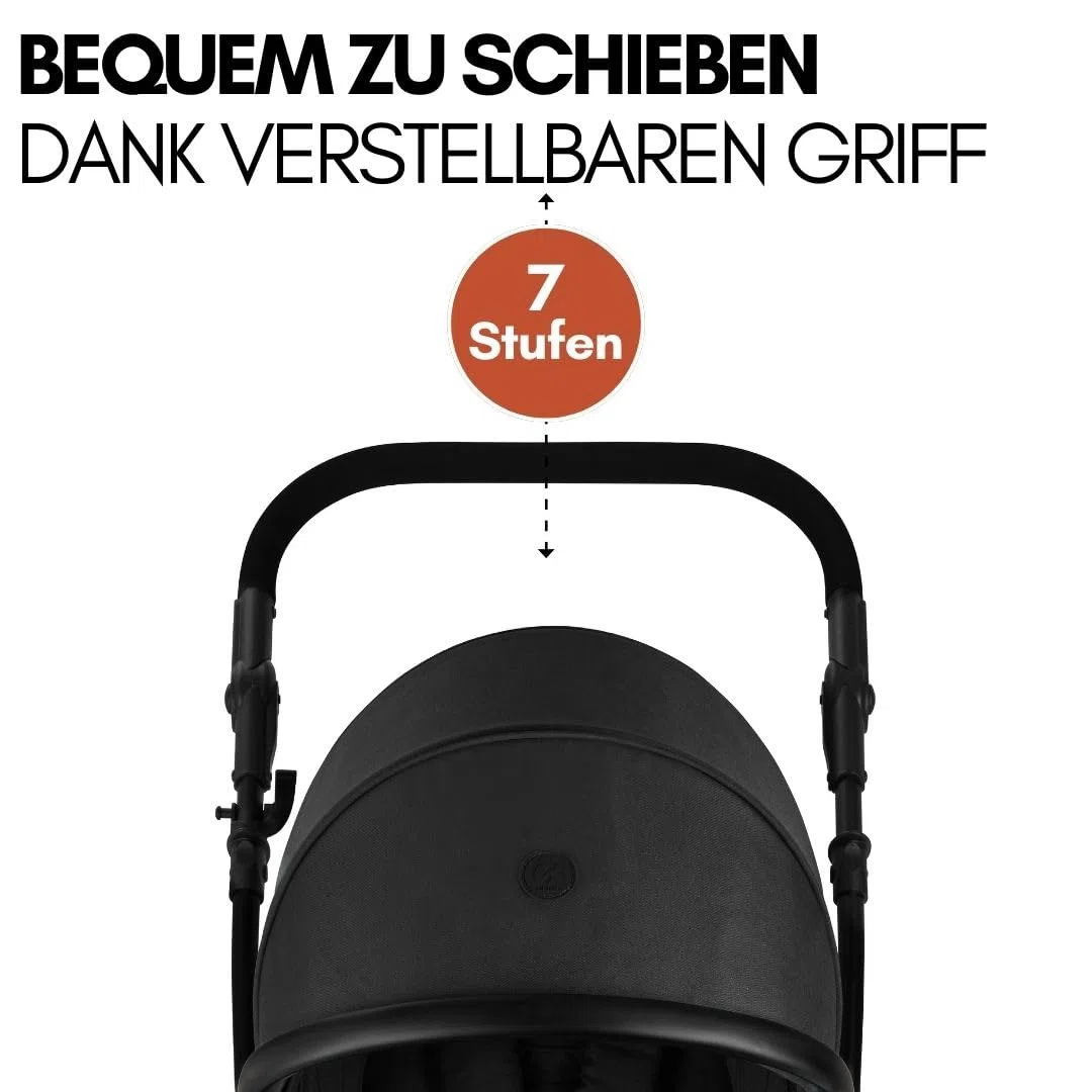 Hauck Duett 4 Geschwister Kinderwagen Buggy für 2 Kinder bis 36 kg Schwarz