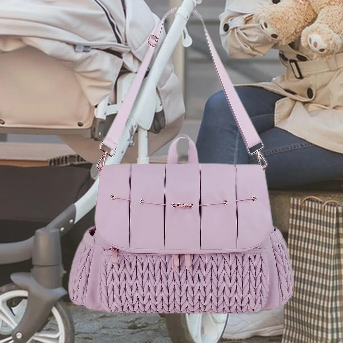 Générique Wickelrucksack, Wickelrucksack, Wickeltasche mit großem | Fassungsvermögen | wasserdichte Windeltasche mit großem Fassungsvermögen, Reisetasche für Mütter mit für Flaschen von max