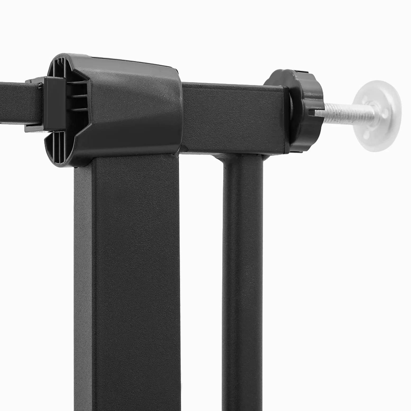 Schutztor FüR Haustiere,150cm Schutzgitter FüR Haustiere Extra Hoch Und Breit Treppenschutzgitter Mit KatzentüR & Doppelverriegelung Verstellbare Breite 76-85cm (Schwarz)