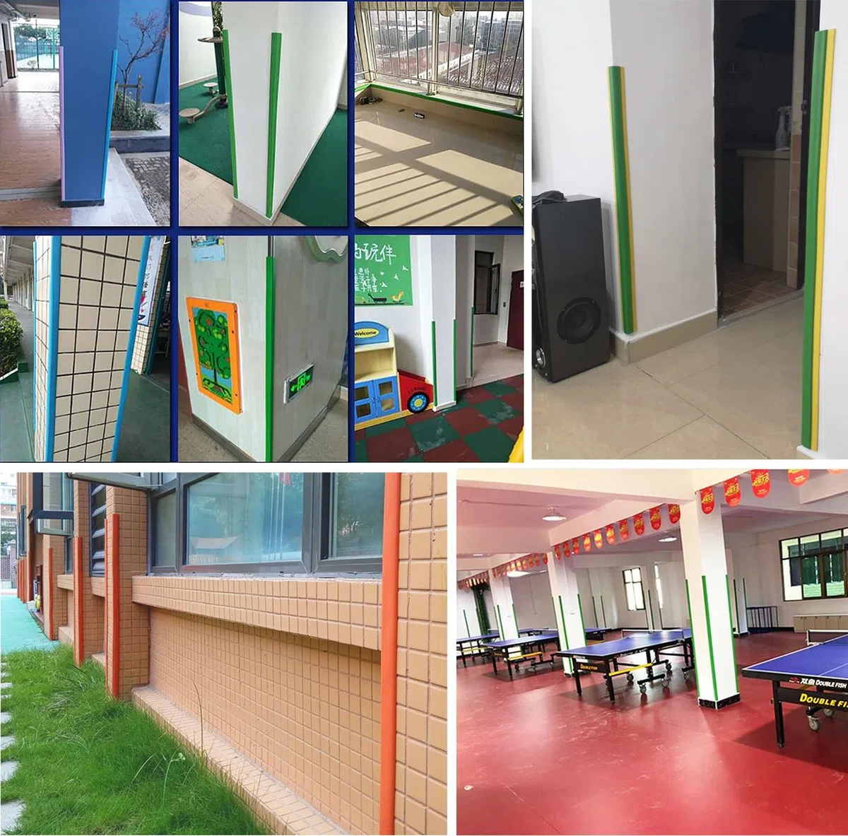 Eckenschutz, Kantenschutz für Wände, wasserdicht, PVC, babysicher, Treppenhaus, Fensterbank, selbstklebend, Grün, 100 cm
