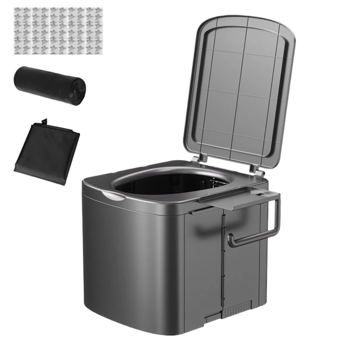 Tragbares Reise-Töpfchen WC Faltbare Kompakte Schwerlast-Toilette mit | Tragbare Ergonomische Toilette für Camping Wandern Reise Auto LKW Boot