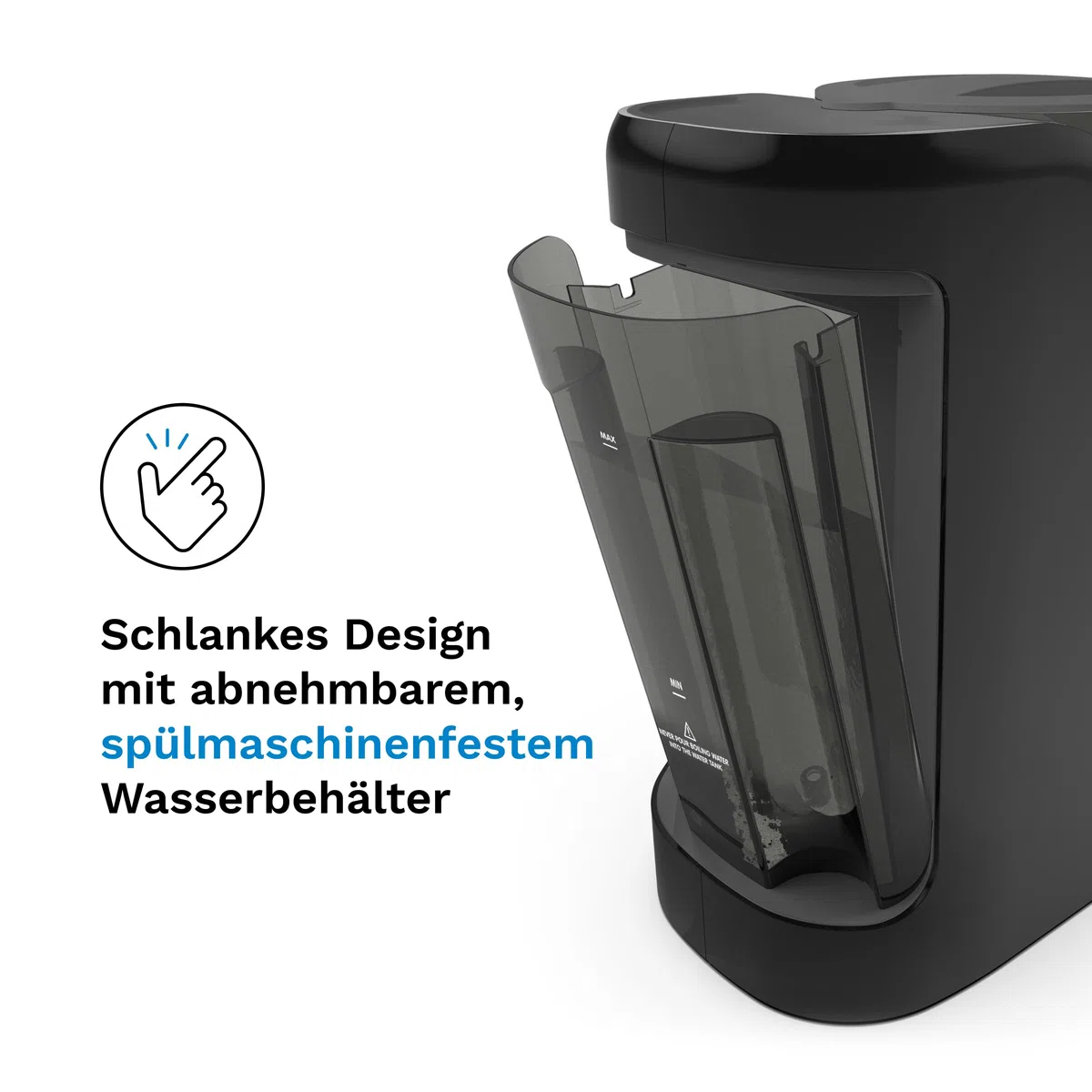 Baby Brezza Formula Pro Advanced automatischer Flaschenzubereiter | Mischt Milchpulver & Wasser perfekt – Mit 2 Milchpulvertrichtern (1 im Gerät, 1 extra) – 3 Temperaturen – BPA-frei - Charcoal