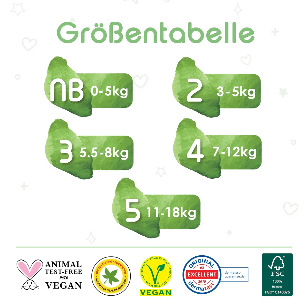 PureBorn 88 Windeln Größe 5 (7-12 kg), Ultra-Saugfähig, Hypoallergen, Weich & Sanft für Babys (12-24 Monate), Dermatologisch Getestet, Auslaufsicher, Umweltfreundlich aus Bambus