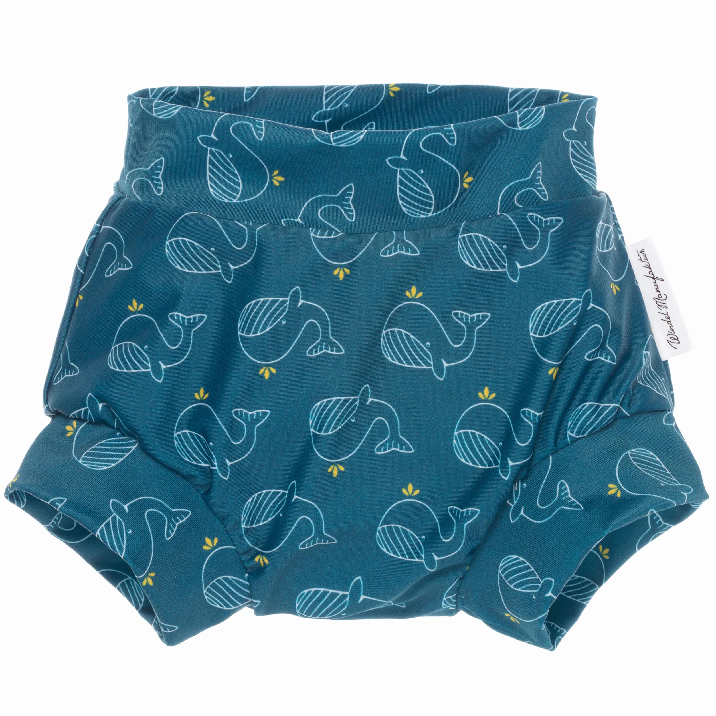 waschbare und wiederverwendbare Schwimmwindel, Badewindel - Made in Germany (Wale, S)
