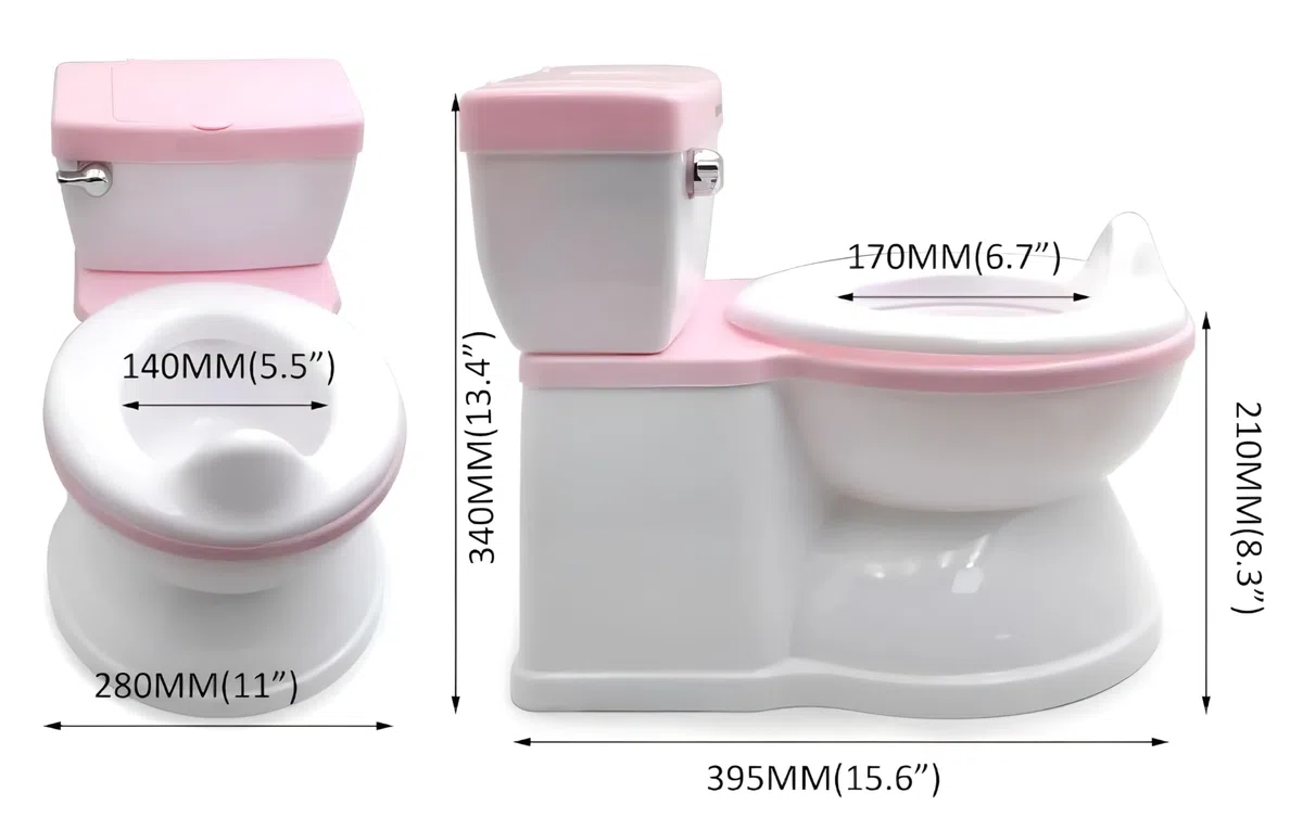 BABYBOND Kindertopf für Babys und Kinder mit Spülgeräusch Kindertöpfchen (Rosa)