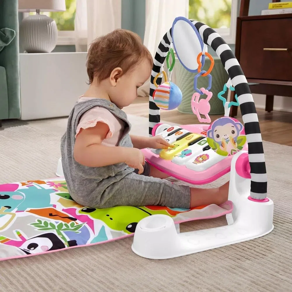 Fisher Price Glow and Grow Kick & Play Gym, Pink