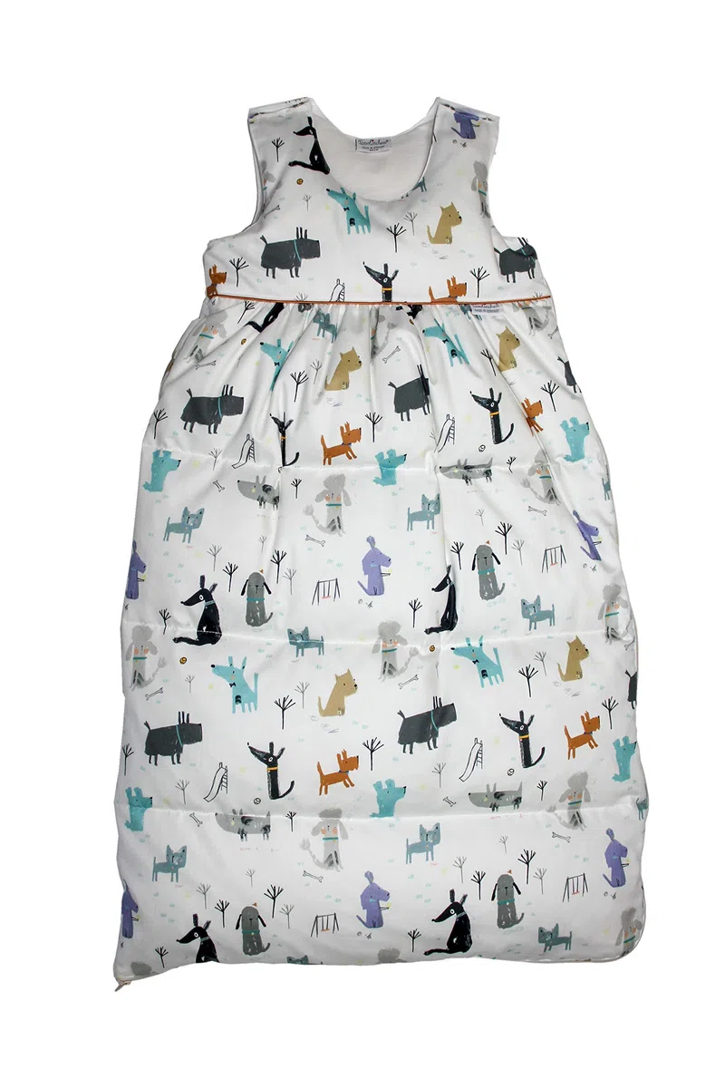 Babyschlafsack Daunenschlafsack "Hund" Kinderschlafsack Ganzjahresschlafsack Winterschlafsack - 90cm