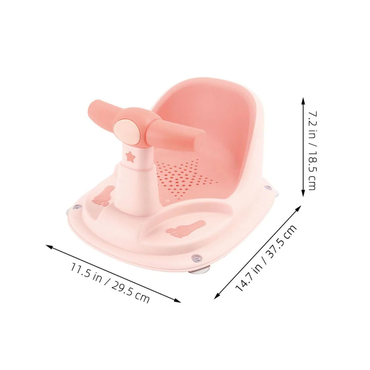 YARNOW Babybadewannensitz und Praktischem Stauraum aus Pp und Tpe mit Rutschfestem Design Ergonomischer für Neugeborene und Kleinkinder im Haushalt