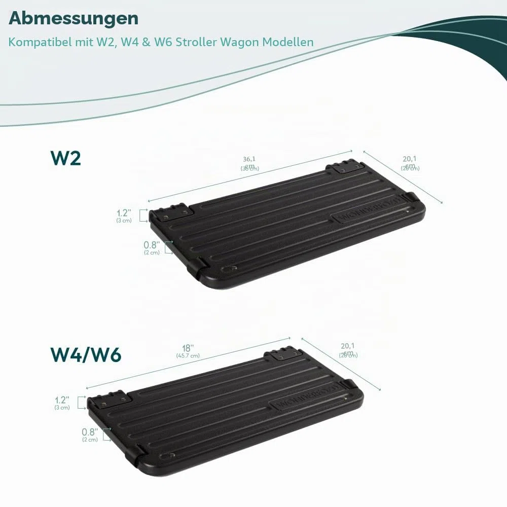 WONDERFOLD Buddy Board Wagon Kinderwagen Stehbrett – Aufstellaufsatz mit rutschfester Oberfläche für Kleinkinder, leicht zusammenklappbar (kompatibel mit W4-Modellen)