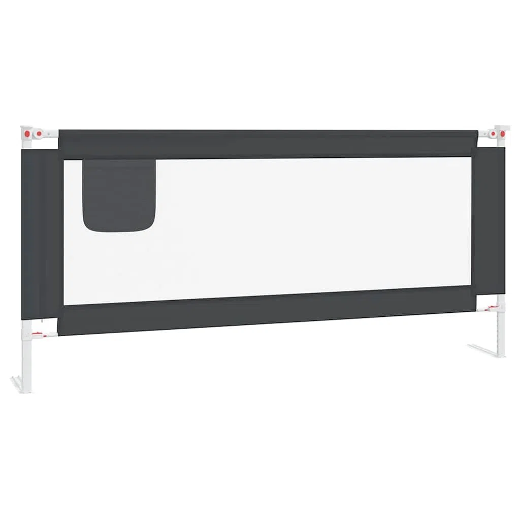 Generisch Kleinkind-Bettschutzgitter Dunkelgrau 200x25 cm Stoff,Baby & Kleinkind,Babysicherheit,Baby-Bettschutzgitter,10233