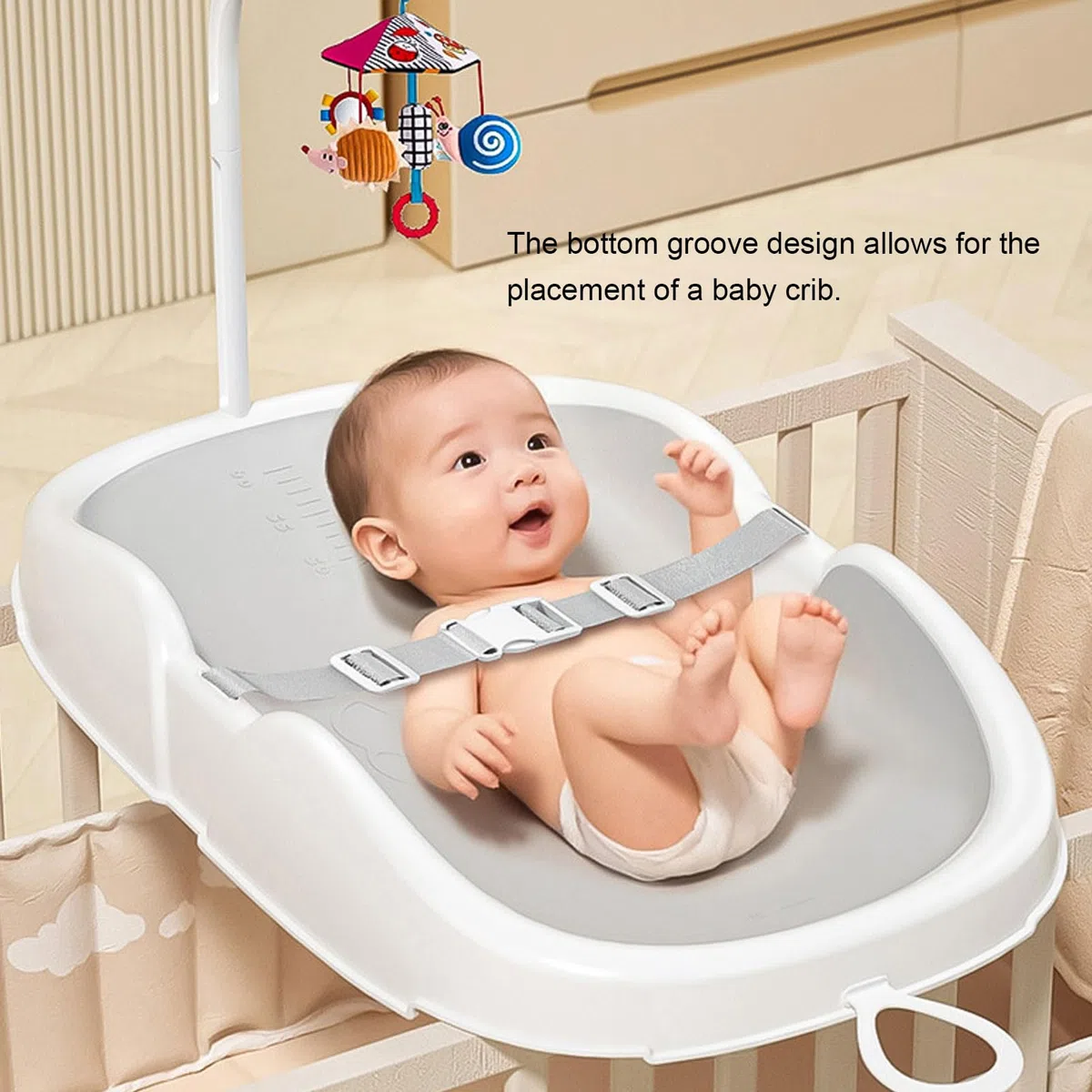 Sxhlseller Tragbare Baby-Wickelunterlage |Multifunktionale Wickelstation Zum Baden und Windelwechseln von Kleinkindern, Platzsparender Wickeltisch aus Kunststoff für die Pflege von Neugeborenen und