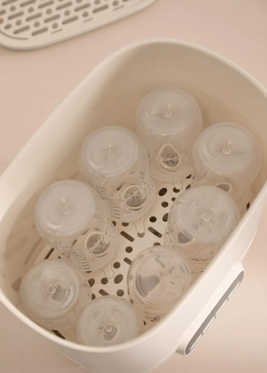 CREATE/BABY BOTTLE CARE/Multifunktionssterilisator mit Trocknungsfunktion Salbeigrün/Fassungsvermögen 8 Flaschen, vollständige Trocknung, sterile Aufbewahrung, Flaschenwärmer,Obsttrocknung, 600W