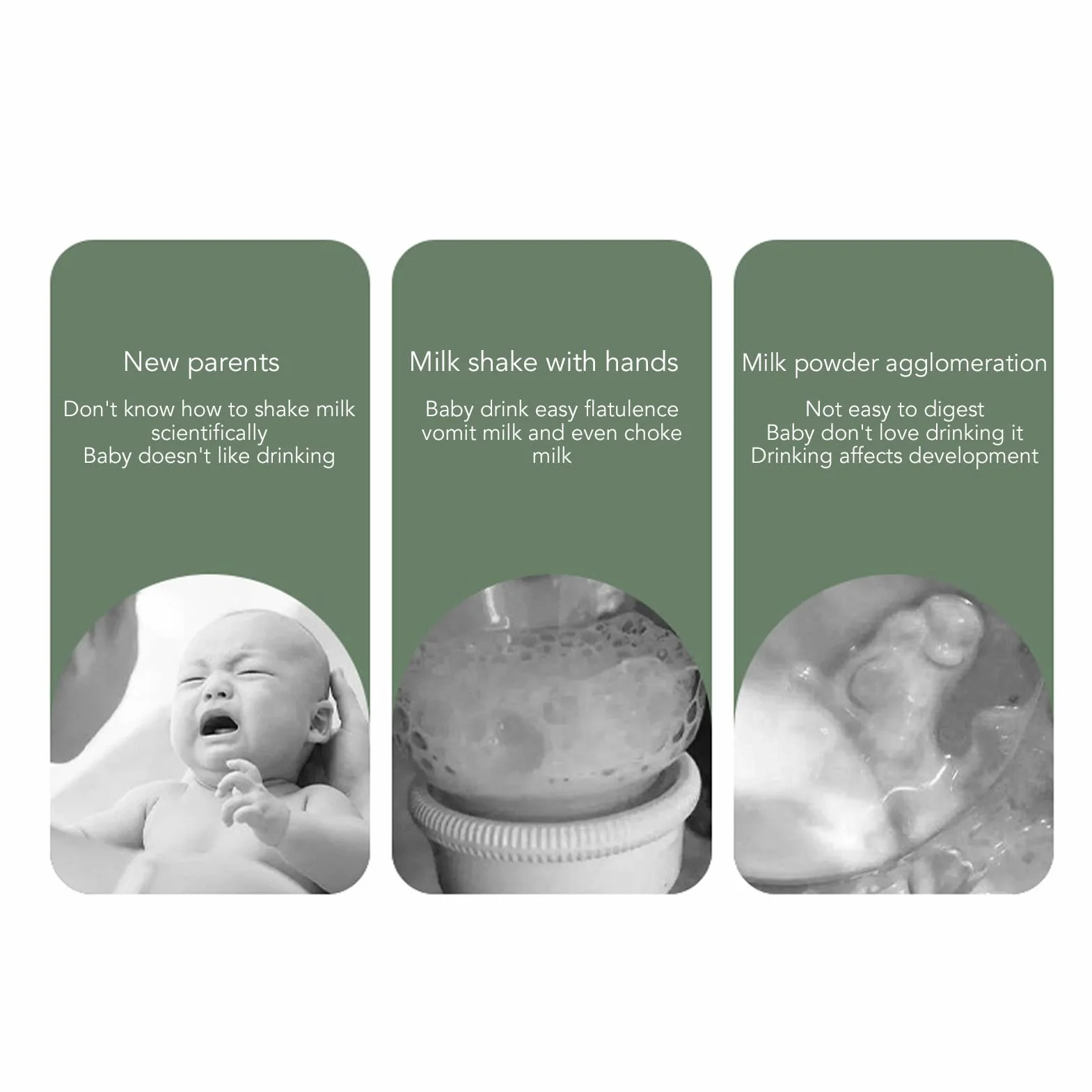 Baby-Flaschen-Shaker, Automatischer Intelligenter Elektrischer Säuglings-Flaschen-Shaker mit USB-Aufladung, Baby-Milchflaschen-Shaker für Muttermilch und Formel (Perlweiss)