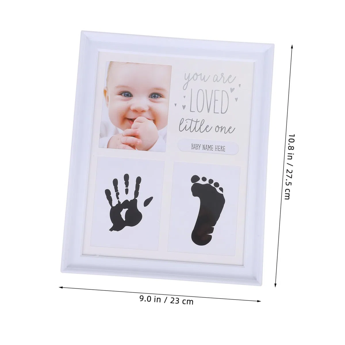 HANABASS 5 Stück Neugeborenen Fotorahmen Andenken Bilderrahmen Weiß Hand und Fußabdruckrahmen Fotohalter für Erste Jahr Erinnerungen Babyzimmer Dekoration