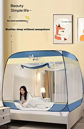 Moskitonetz - Pop Up Kuppelzelt Insektenschutz Baldachin Faltbare Doppeltür Tragbarer Reiseschutz für Camping
