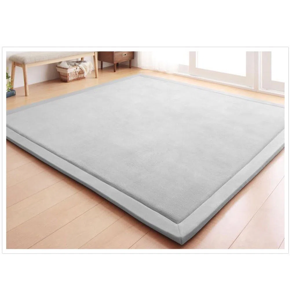Loartee korallen Samtmatte, Teppich, als Krabbeldecke fürs Kind, Yogamatte und Übungsauflage geeignet