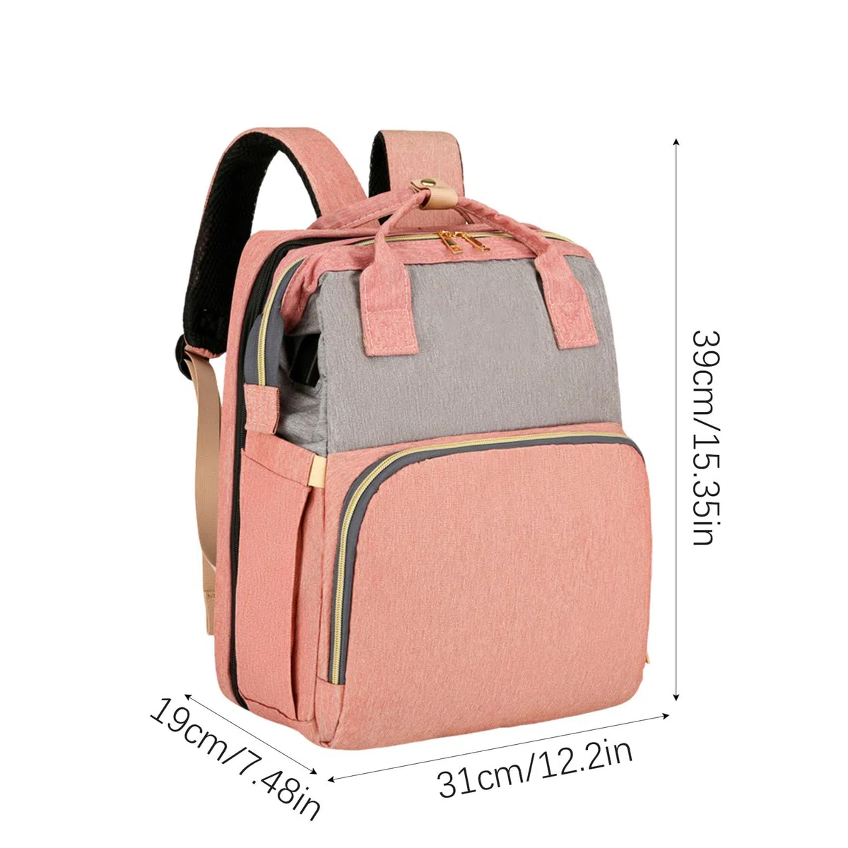 Wickeltasche Leicht Multifunktional Geräumig Tragbar | Babywickeltasche Bietet Platz Für Windeln, Kleidung, Spielzeug, Flaschen Und Eignet Sich Für Auto, Outdoor, Kinderzimmer Und